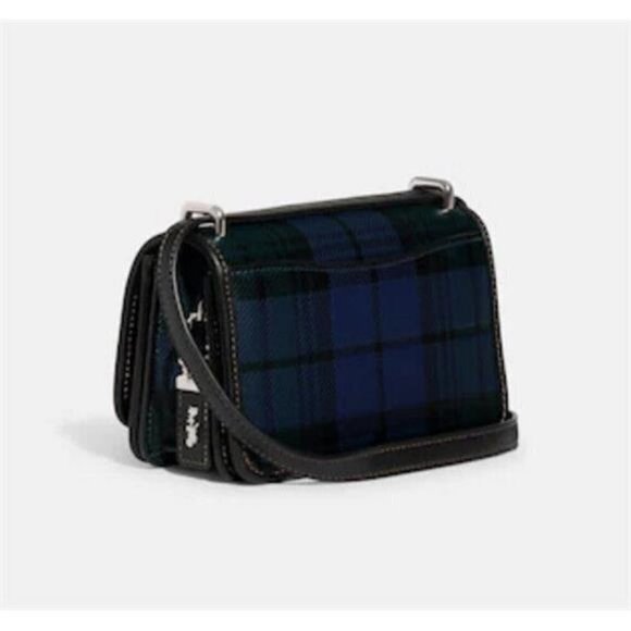 Coach Bandit Plaid-Print Leather Crossbody Bag - Picture 2 of 14